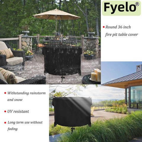 Fyelo cover is easy to clean and fits most 33 to 36 inch pits