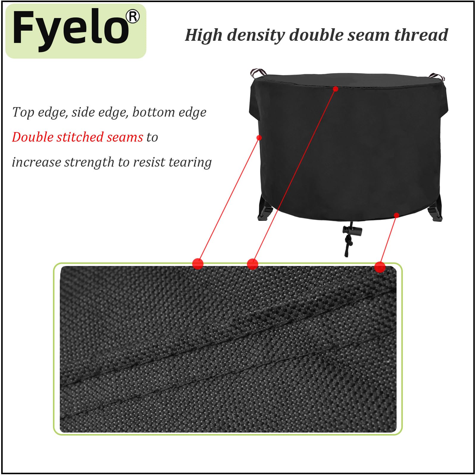Fyelo cover's inner PVC layer enhances waterproof protection during outdoor use