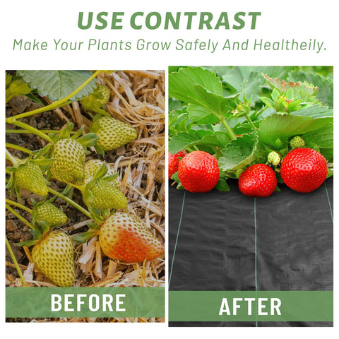 FYFMFER heavy-duty ground cover reduces weed growth and erosion in gardens and driveways