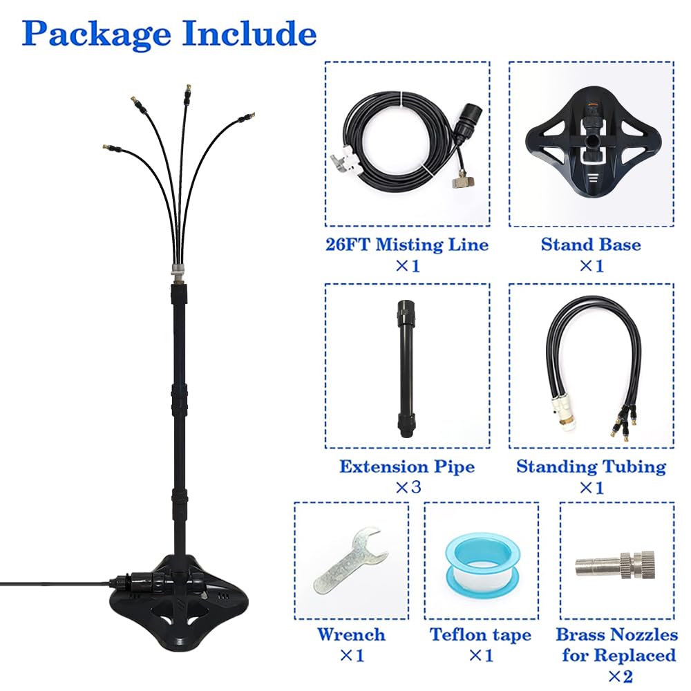 FYHERBS UR Forest 26ft misting tube covers wide outdoor spaces with even mist