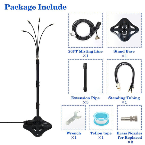 FYHERBS UR Forest 26ft misting tube covers wide outdoor spaces with even mist