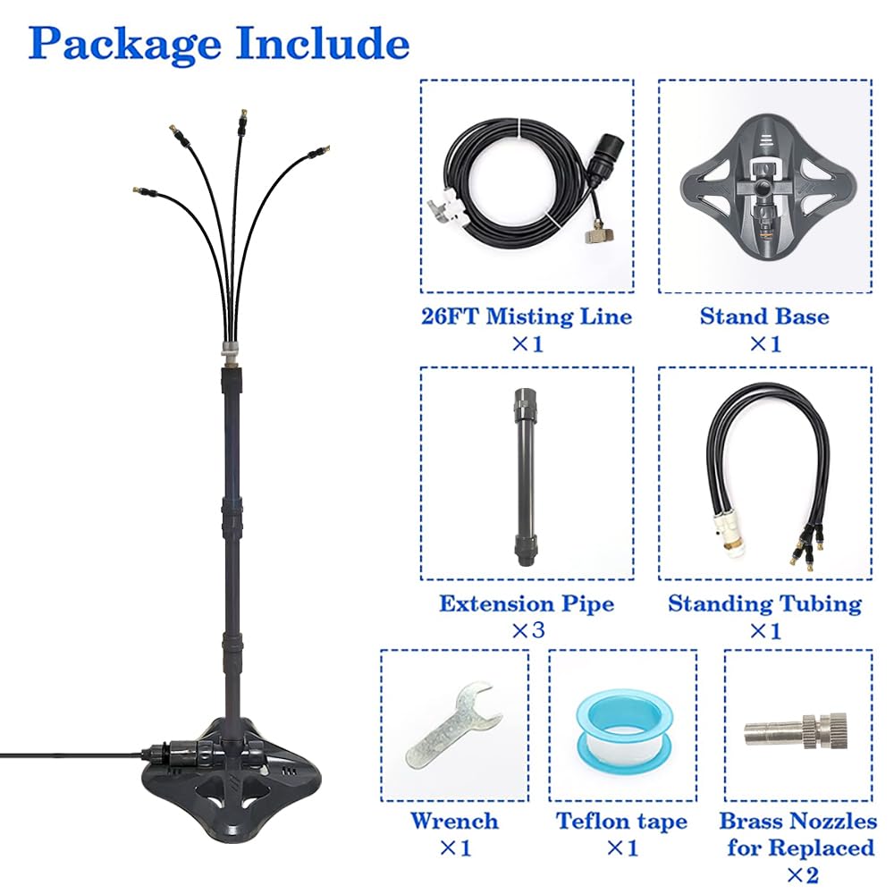 FYHERBS UR FOREST 40cm tubing enables flexible misting directions.