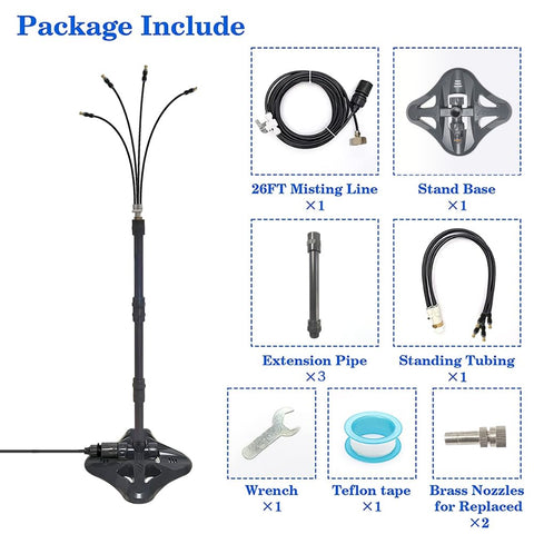 FYHERBS UR FOREST 40cm tubing enables flexible misting directions.