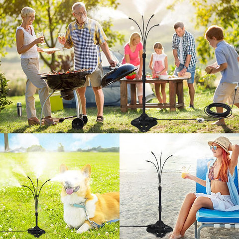 FYHERBS UR Forest misting near pool creates a breezy poolside environment
