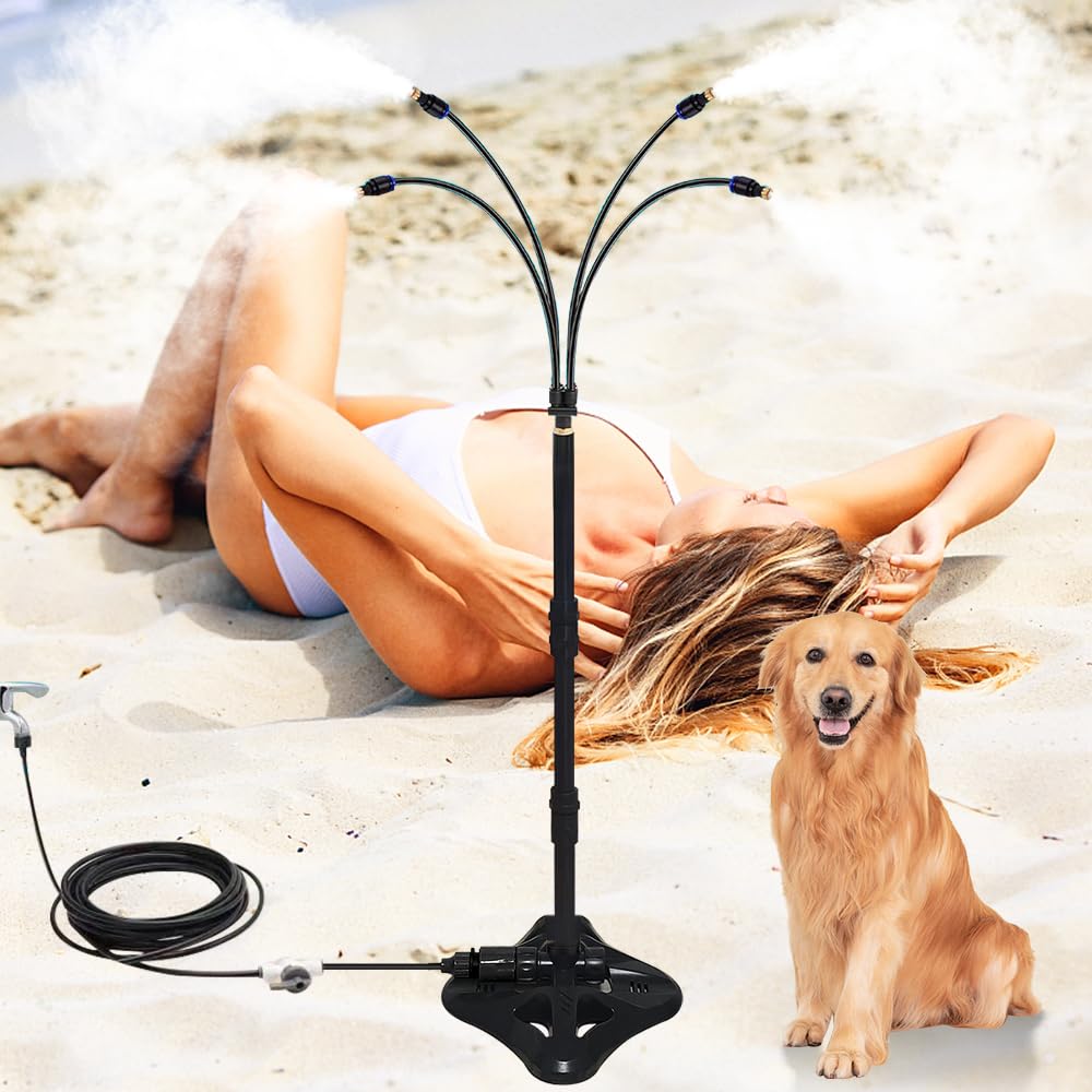 FYHERBS UR FOREST standing base shows stable portable misting setup for outdoors.