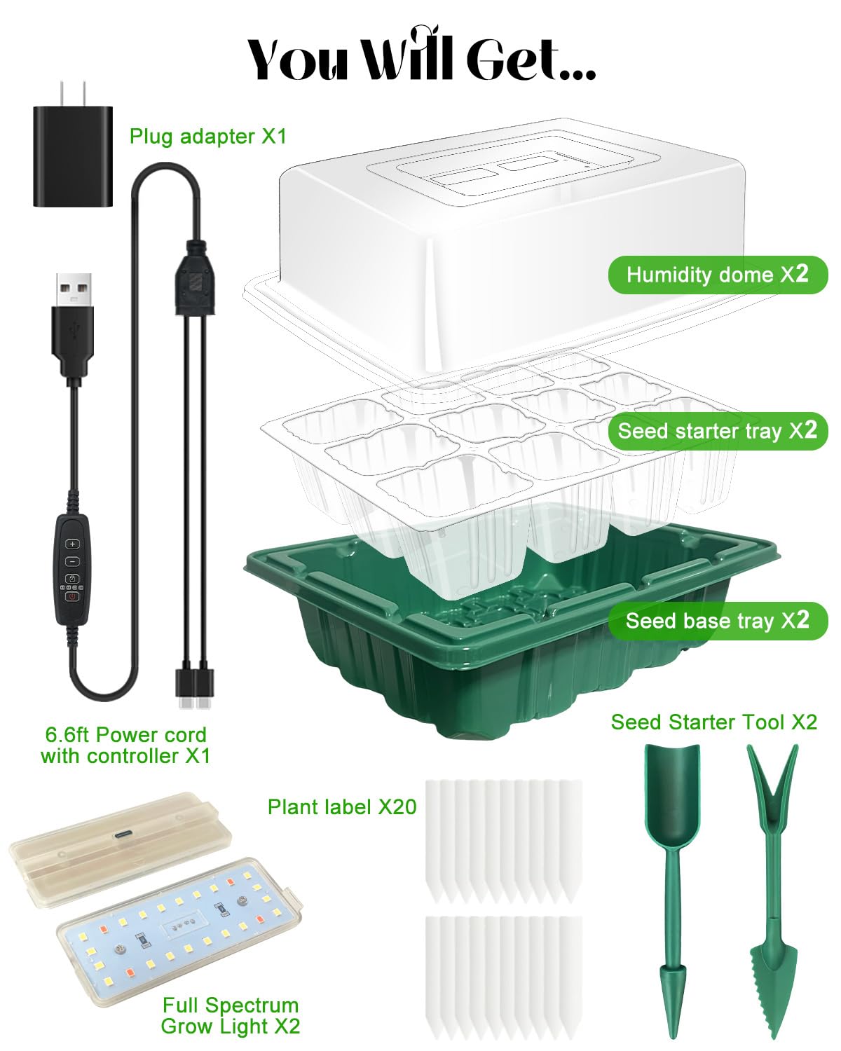 FYLXURO all-in-one seed starter kit in use for indoor gardening