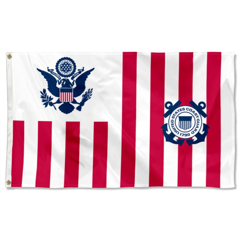 Fyon coast guard flag brass grommets enable secure outdoor hanging