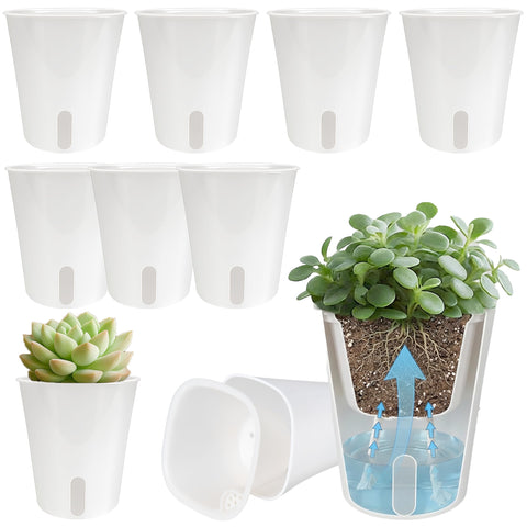 FYRIXONE 3-inch self-watering pot main view for compact desk plants.