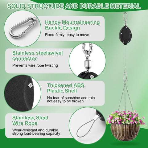 FYRVEXENZI versatile hanger fits plants, bird feeders, and wind chimes.