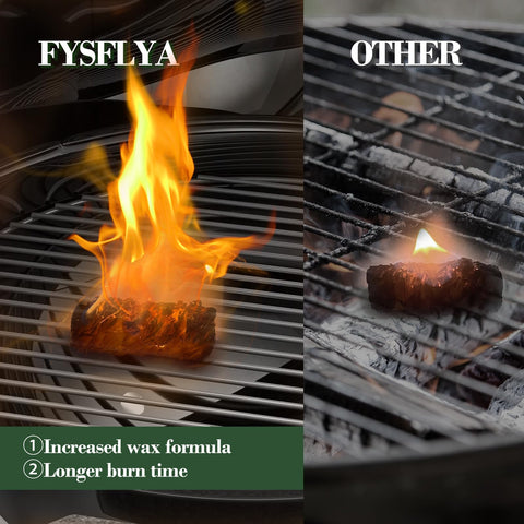 FYSFLYA natural wood fire starter for clean, odorless ignition
