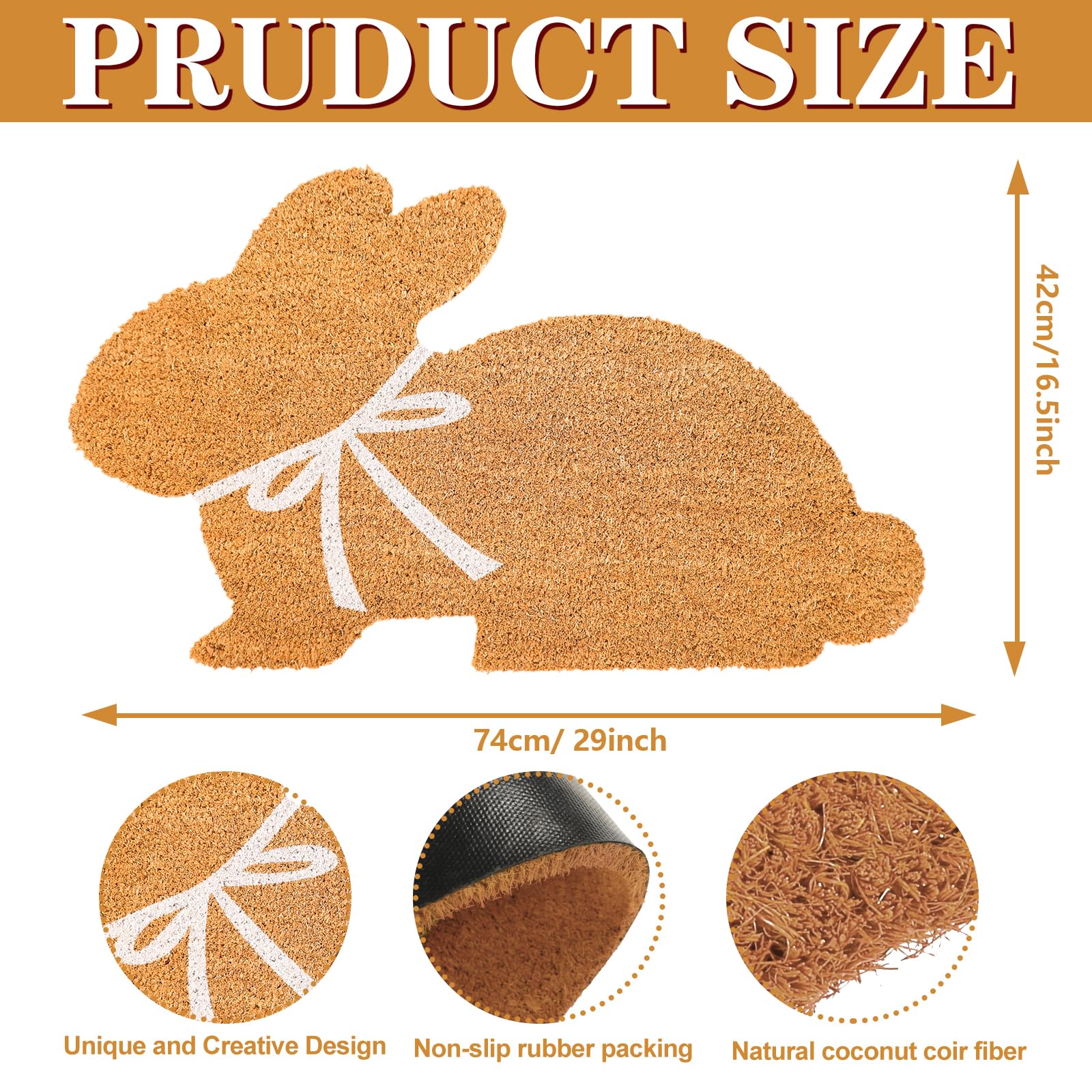 FYSUIMU 16.5x29 doormat fits indoor or outdoor entrances.
