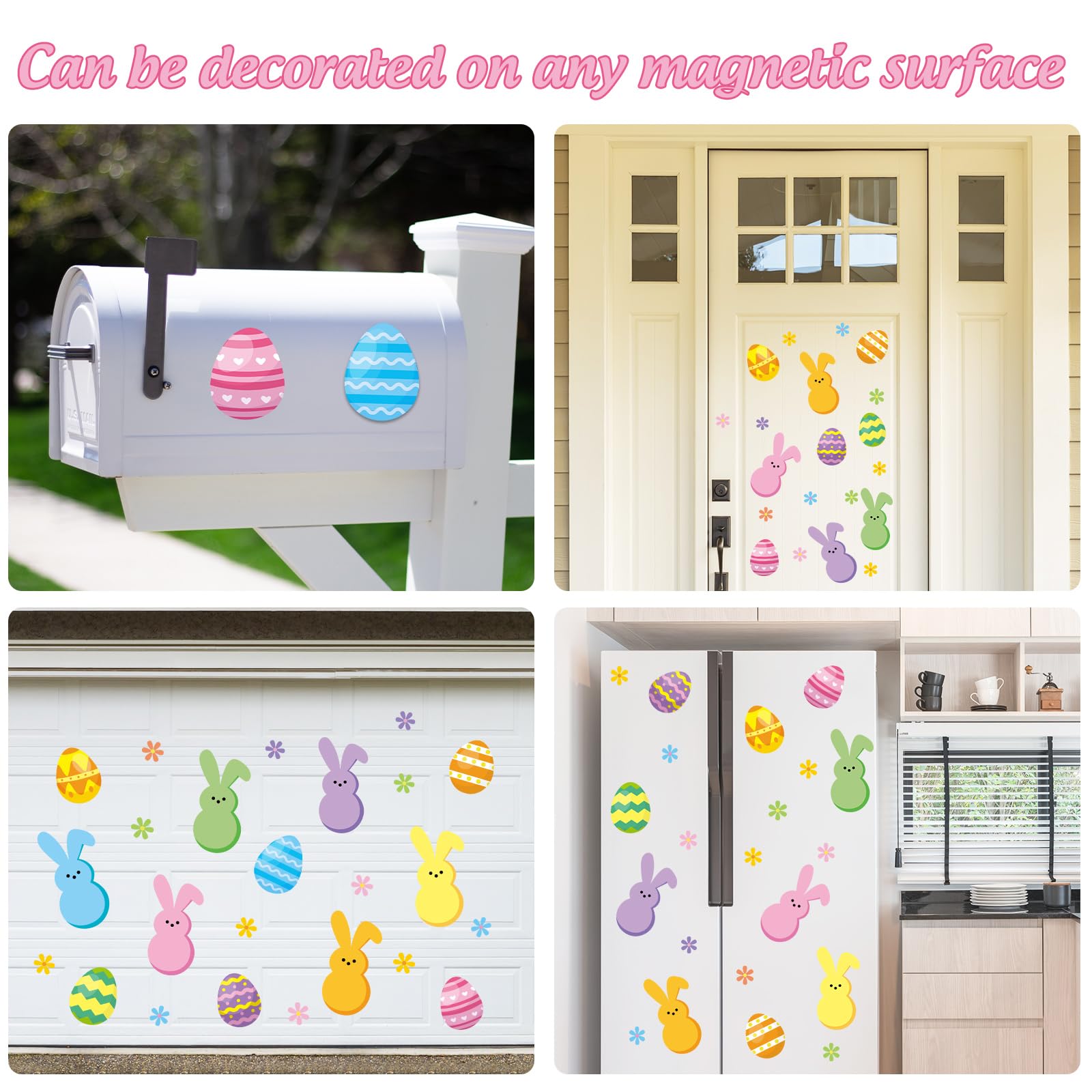 FYSUIMU multicolor Easter magnets for reusable decorating.