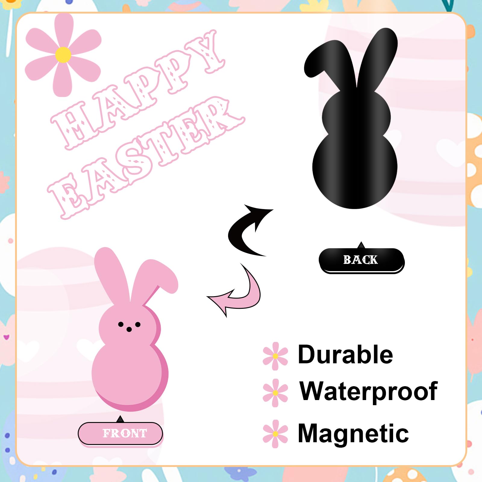 FYSUIMU pastel flower magnets add spring ambiance.