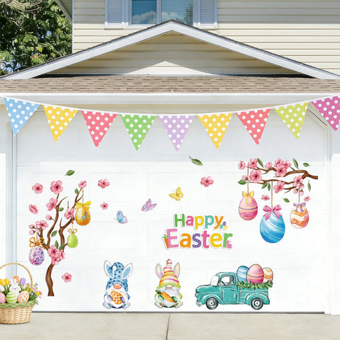 FYSUIMU garage door magnet displaying flowers and eggs for holiday mood.