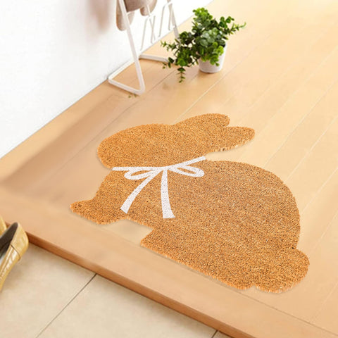 FYSUIMU natural coir scraper mat removes dirt at the door.