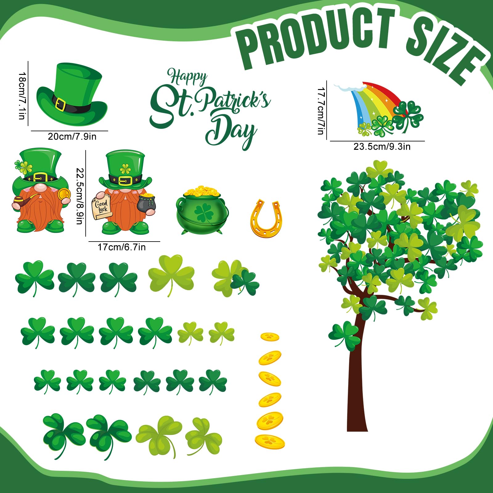 FYSUIMU shamrock magnet for car or fridge adds St Patrick's Day charm