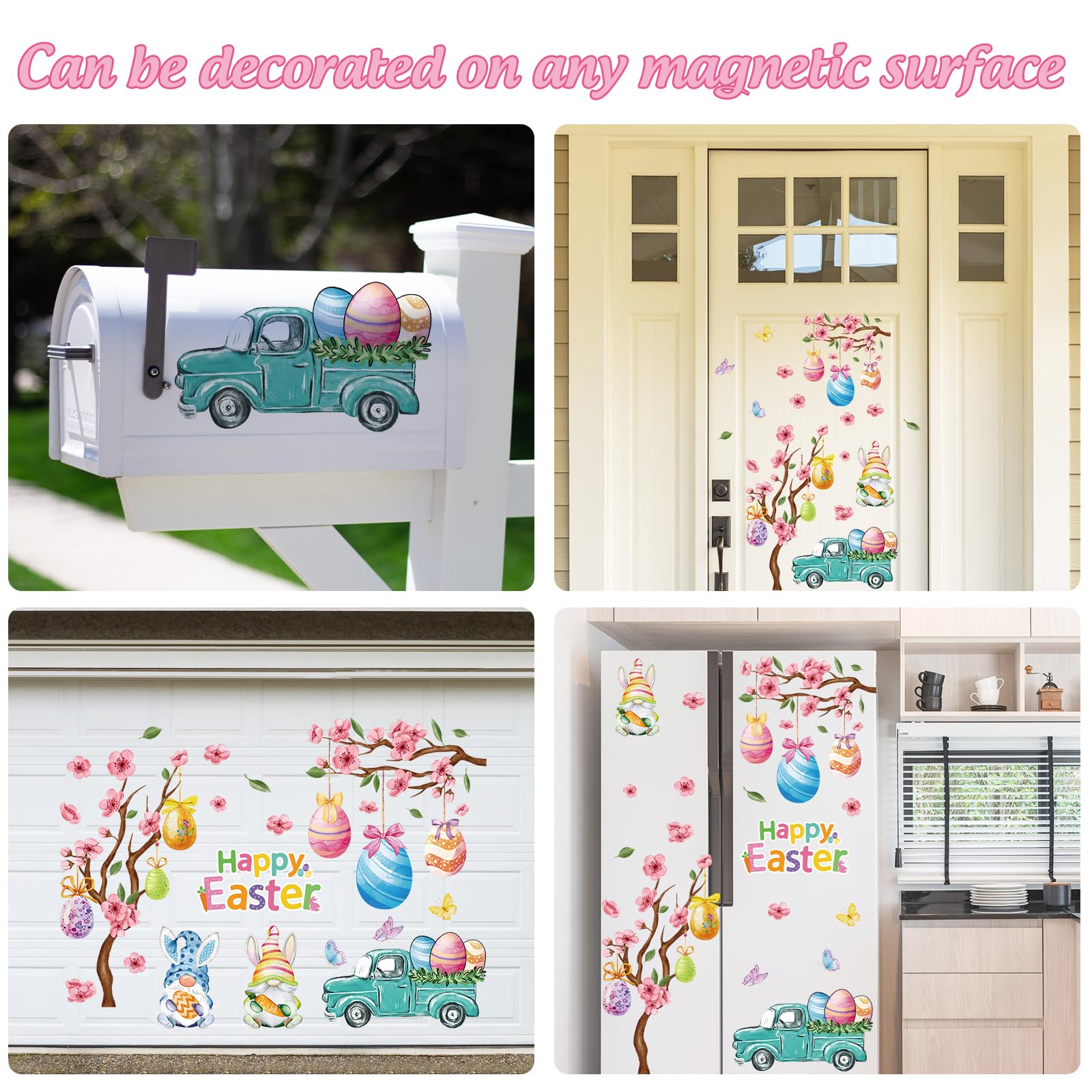 FYSUIMU spring party magnet set brightens a kitchen or entryway.