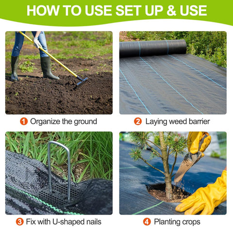 FZHENGDELI multi-functional weed barrier for gardens and pathways