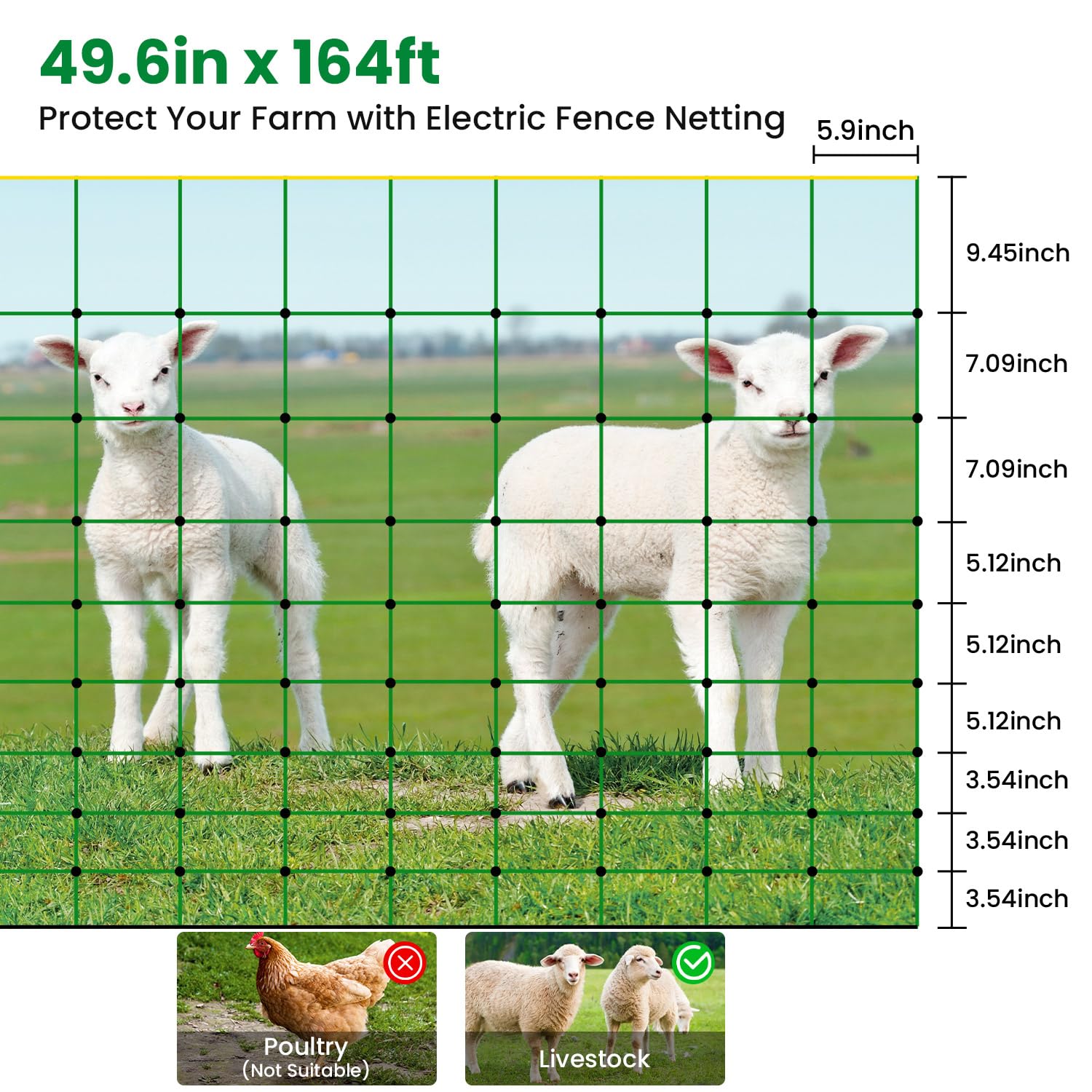 FZIFZI fourteen fiberglass posts provide sturdy, sag-free fence support