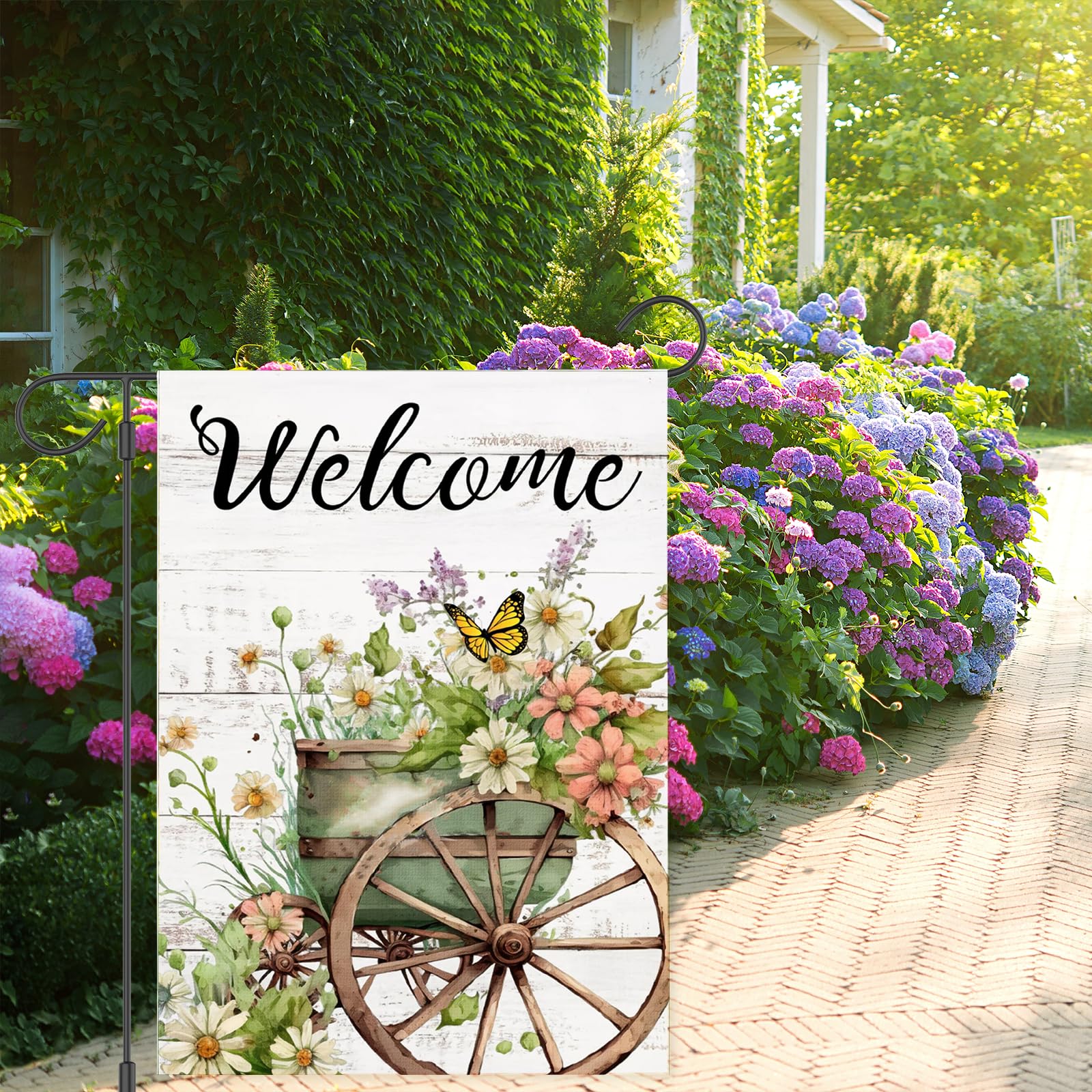 FZMHASLWW 12x18 garden flag ideal for garden stands