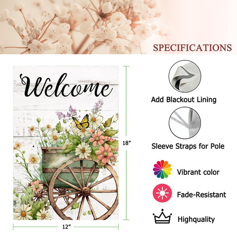 FZMHASLWW floral wagon wheel design adds rustic charm to entryways