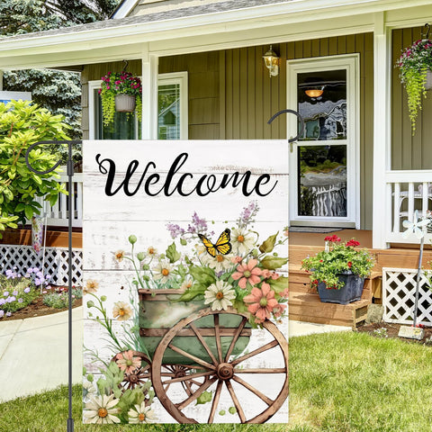 FZMHASLWW yellow butterfly detail brings spring ambience to porches