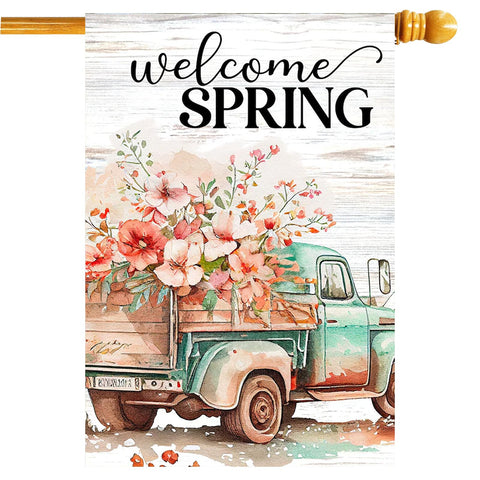 FZMHASLWW seasonal welcome flag elevates curb appeal for guests