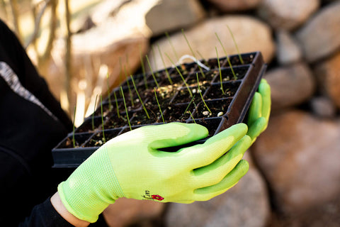 G & F Products assorted-color gloves add comfort for long yard days.