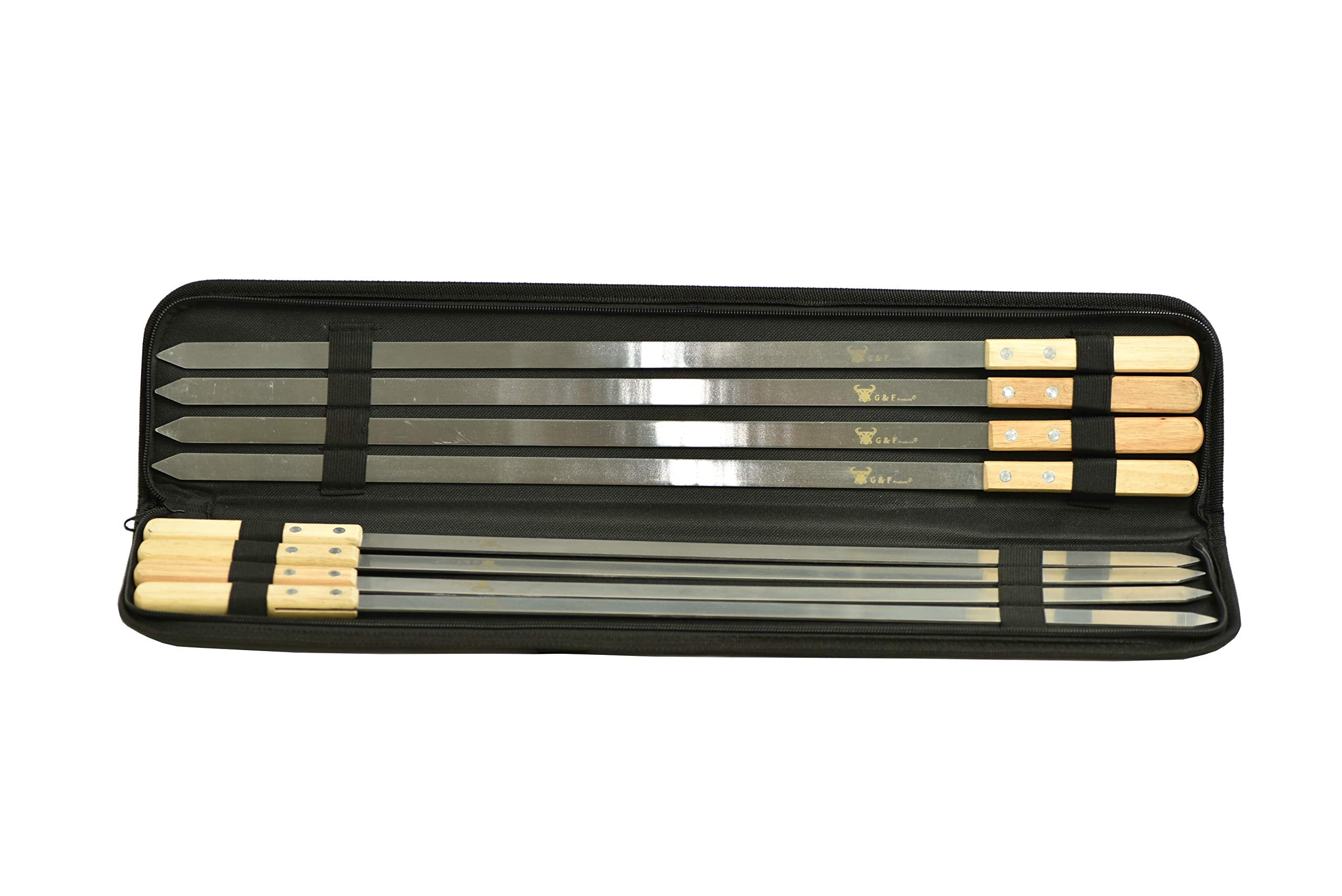 Outdoor grilling scene highlights easy handling from grill to table.