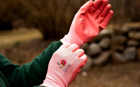 G & F Products texture-grip gloves ensure secure handling on pruning tasks.