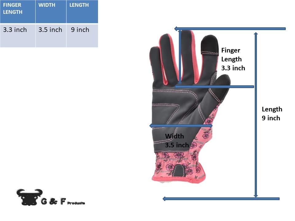 G & F Products gloves with reinforced thumbs for tough pruning tasks.