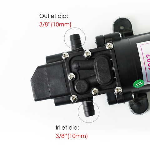 G Ganen self-priming design allows mounting above water tank.