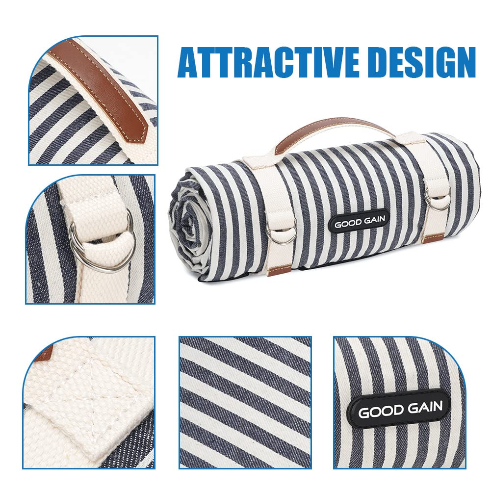 G GOOD GAIN blanket with handle strap for transport.