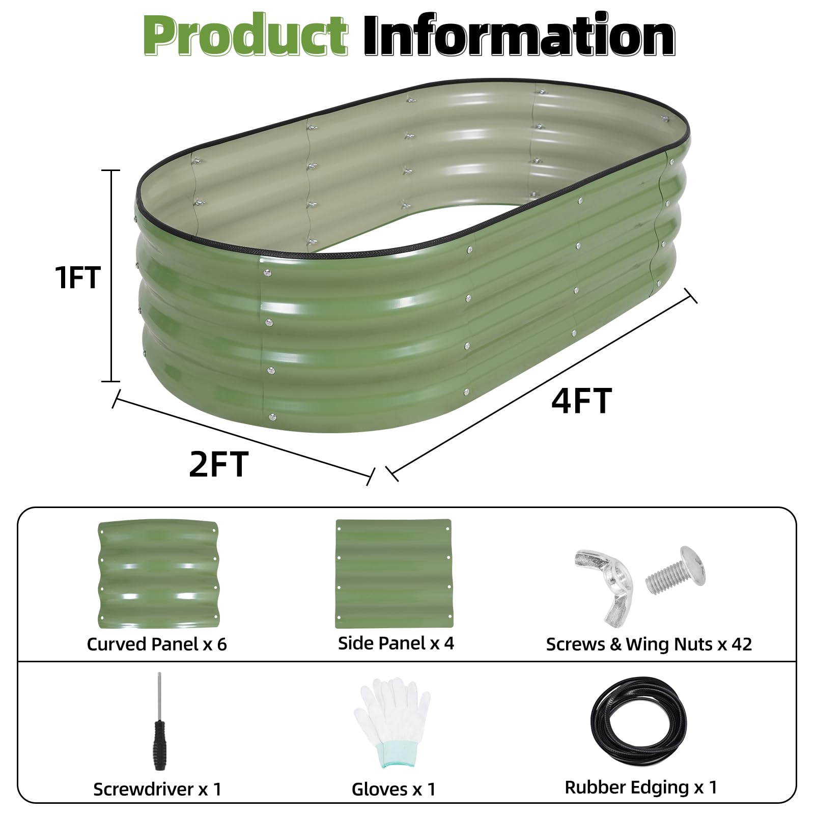 G GOOD GAIN strengthened oval joints boost durability for long-lasting outdoor planters