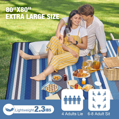 G GOOD GAIN 80x80 blanket folds into compact tote for travel