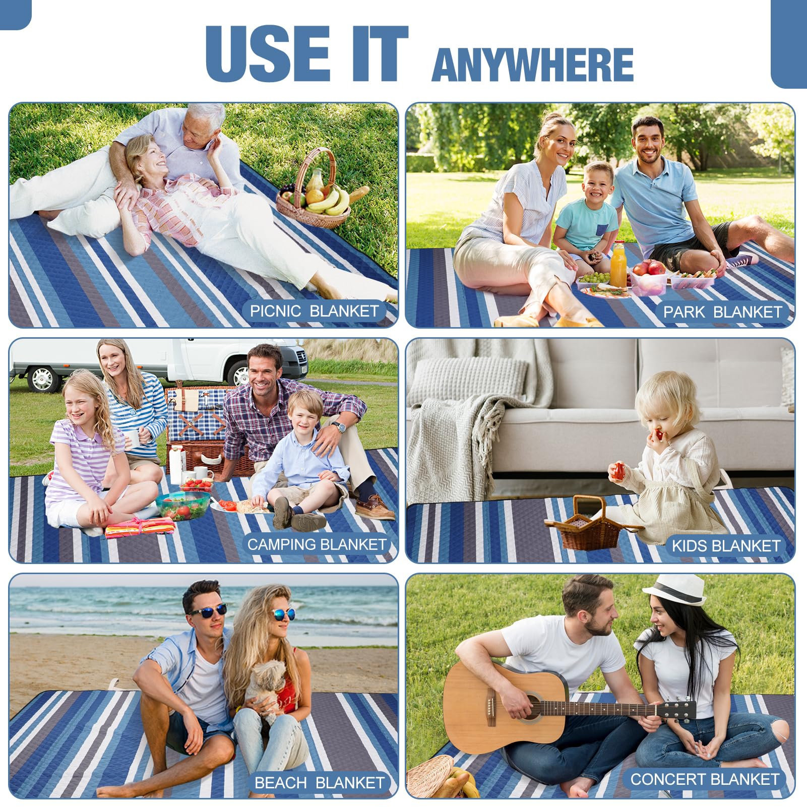 Machine washable G GOOD GAIN picnic blanket for easy cleanup