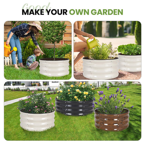 G GOOD GAIN round bed complements patios and lawns with a neat look