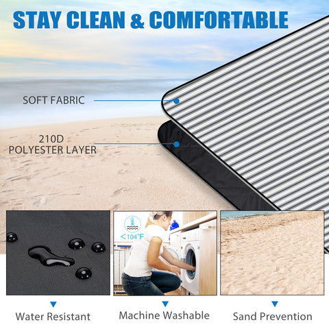 G GOOD GAIN waterproof backing keeps you dry on damp grass during outdoor events.