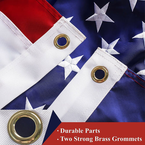 G128 American flag 4x6 deluxe sewn stripes for indoor or outdoor durability