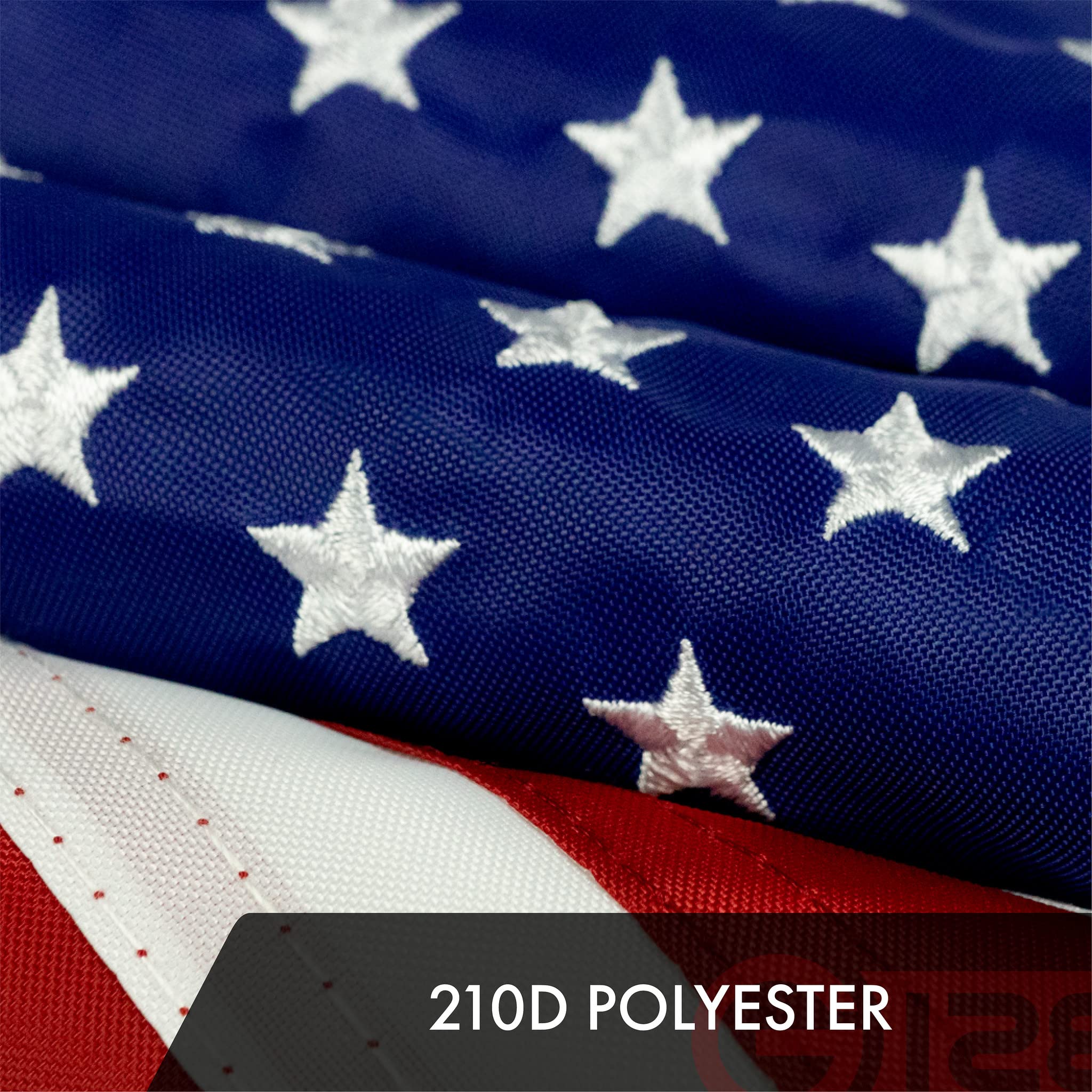 G128 flag features brass grommets for secure mounting