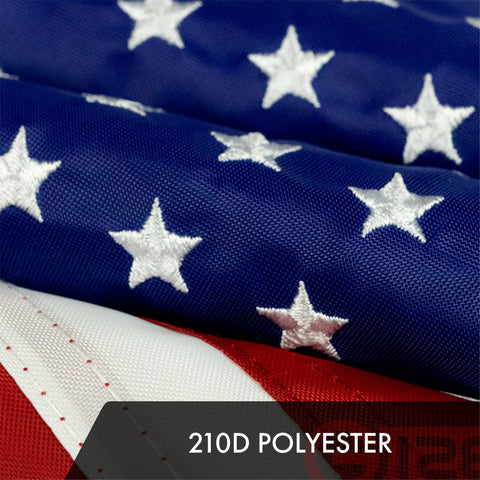 G128 flag features brass grommets for secure mounting