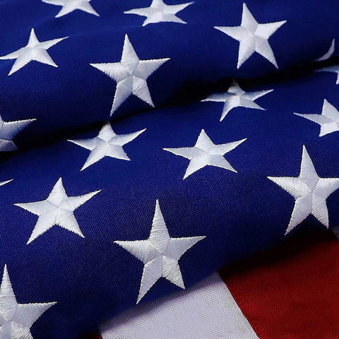 G128 American Flag with embroidered stars for durable outdoor or indoor display
