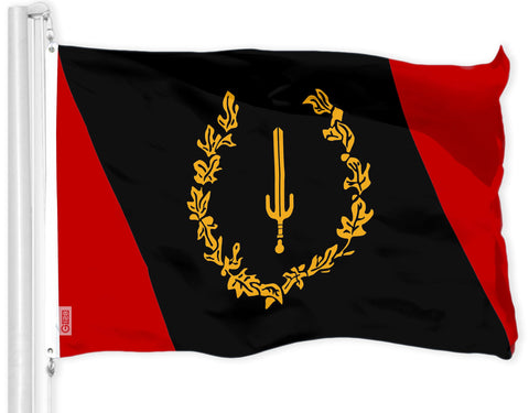 G128 Black American Heritage Flag 3x5 for outdoor or indoor display with vibrant colors.