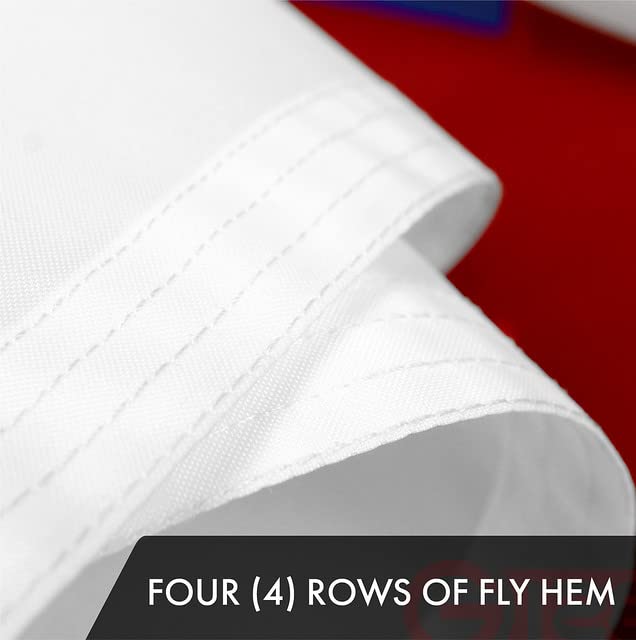 G128 embroidered flags featuring brass grommets and strong heading