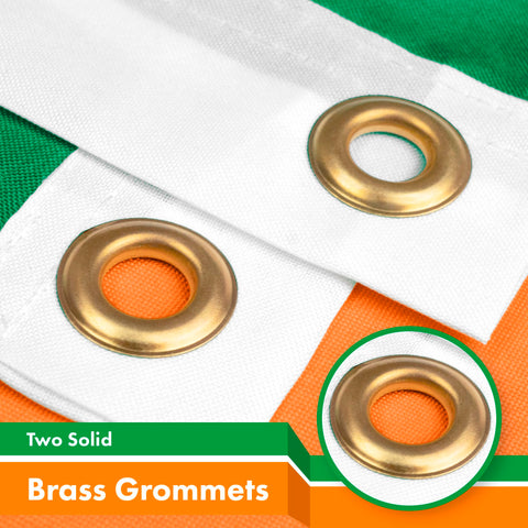 G128 flag shows brass grommets for secure mounting.