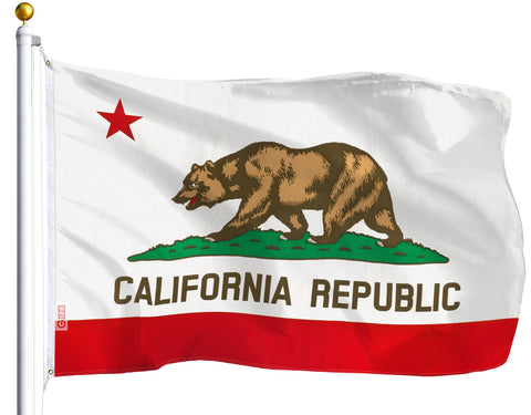 G128 California flag 3x5 LiteWeave front view for outdoor display