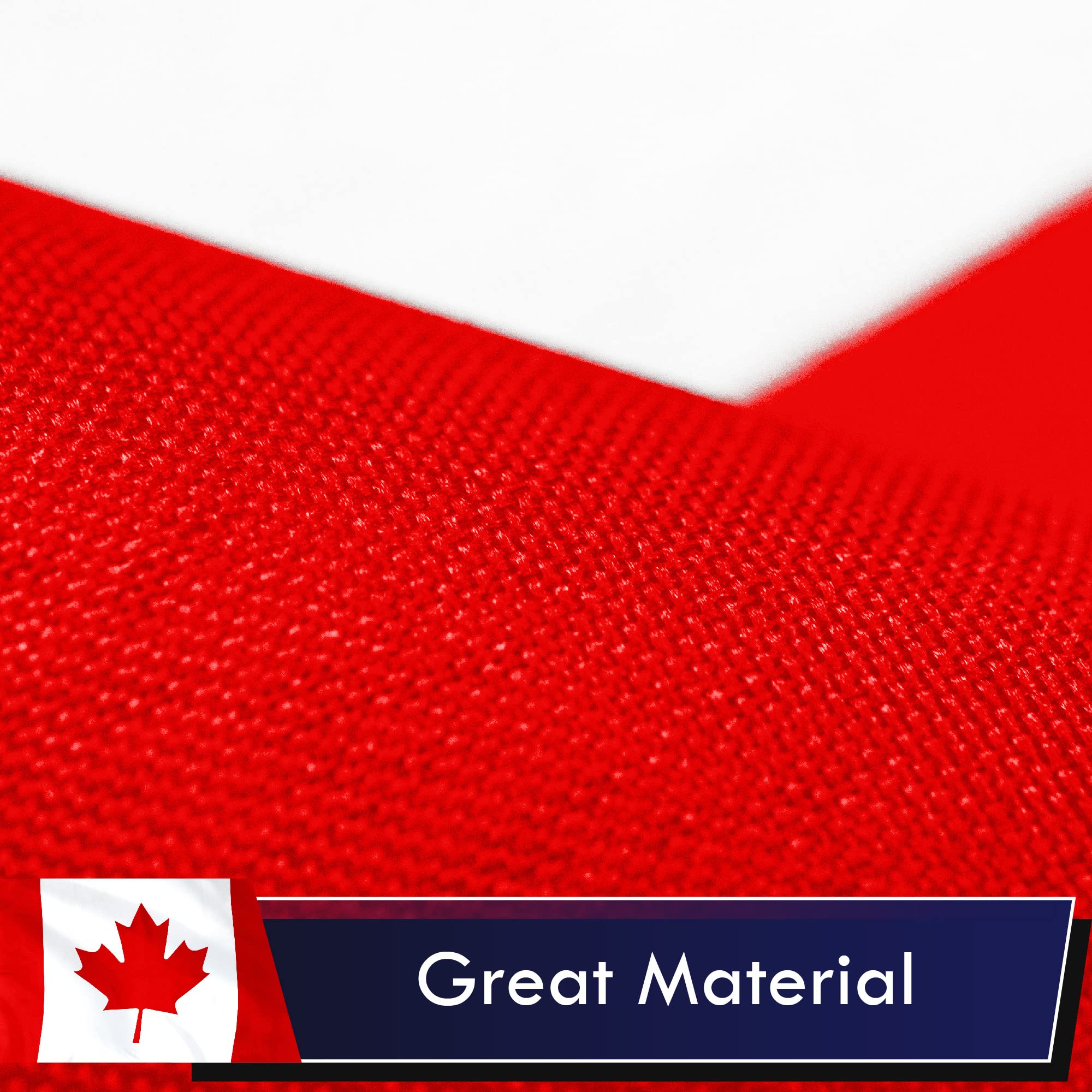 G128 Canada flag double-needle stitching detail for daily use.
