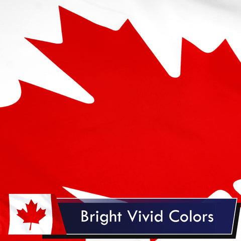 G128 Canada flag dye-sublimated color for outdoor resilience.
