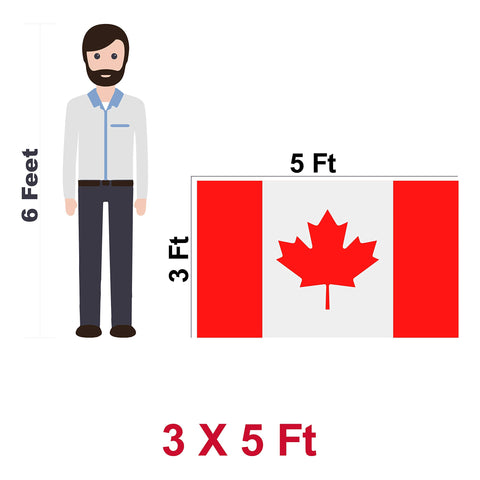 G128 Canada flag suitable for indoor or outdoor display setups.