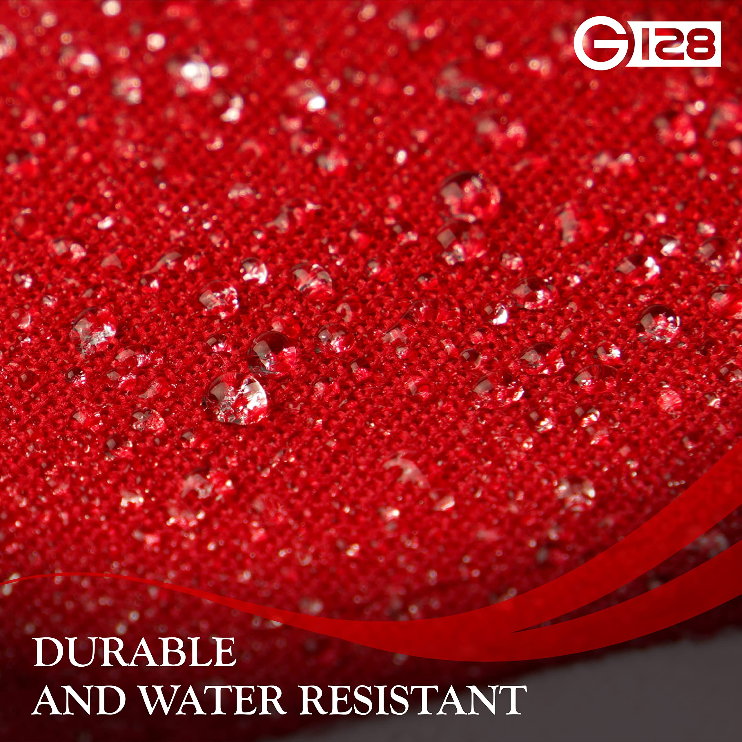 G128 flag close-up shows embroidered stars and premium detail.